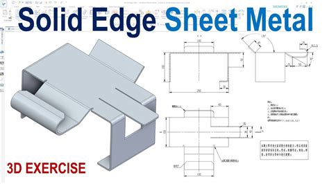 solid edge sheet metal flat pattern drawing|how to show flattened patterns.